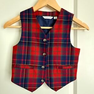 Janie and Jack Boys' Tartan Plaid Vest - Size 6